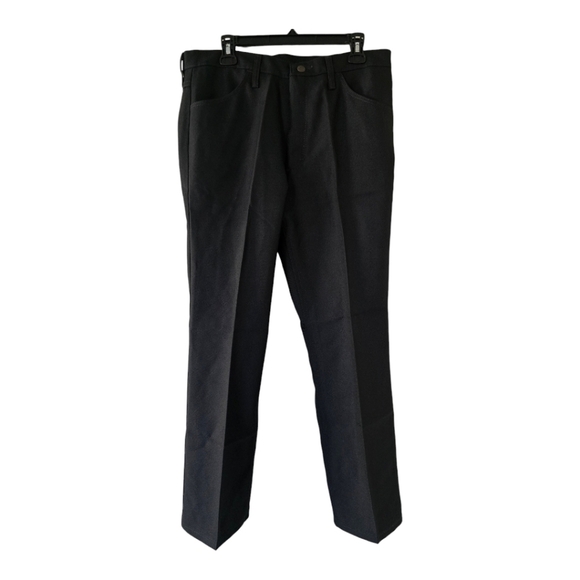 Wrangler Pants Mens 34×30 Black Pleated Front Formal Relaxed Stretch New - Picture 1 of 11